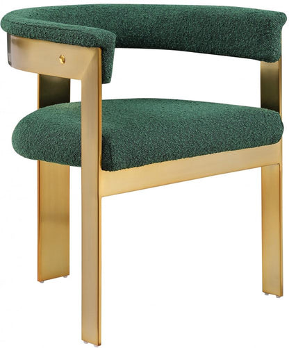 Meridian Furniture - Romeo Green Boucle Fabric Dining Chair (Set of 2) - 832Green-C veiw 1