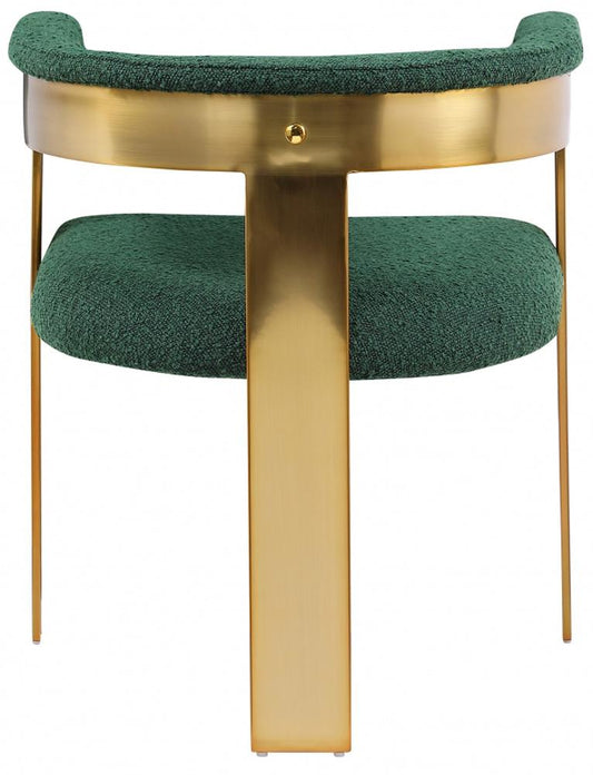 Meridian Furniture - Romeo Green Boucle Fabric Dining Chair (Set of 2) - 832Green-C veiw 2