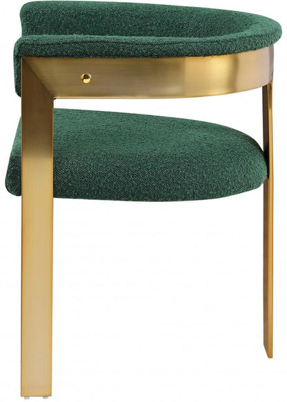 Meridian Furniture - Romeo Green Boucle Fabric Dining Chair (Set of 2) - 832Green-C veiw 4