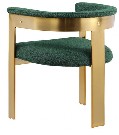 Meridian Furniture - Romeo Green Boucle Fabric Dining Chair (Set of 2) - 832Green-C veiw 5
