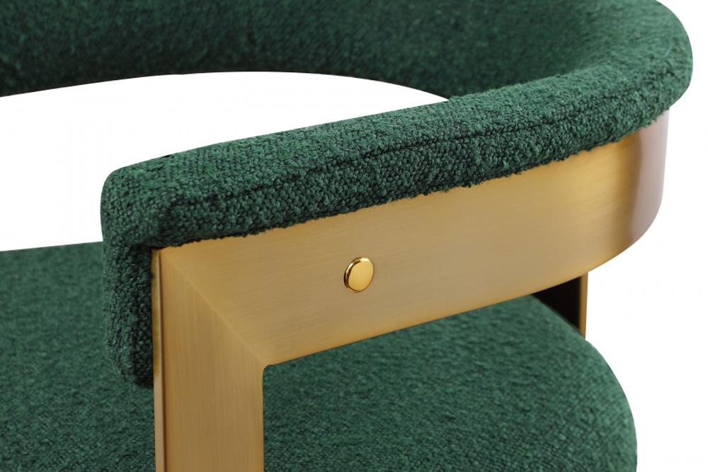 Meridian Furniture - Romeo Green Boucle Fabric Dining Chair (Set of 2) - 832Green-C veiw 6