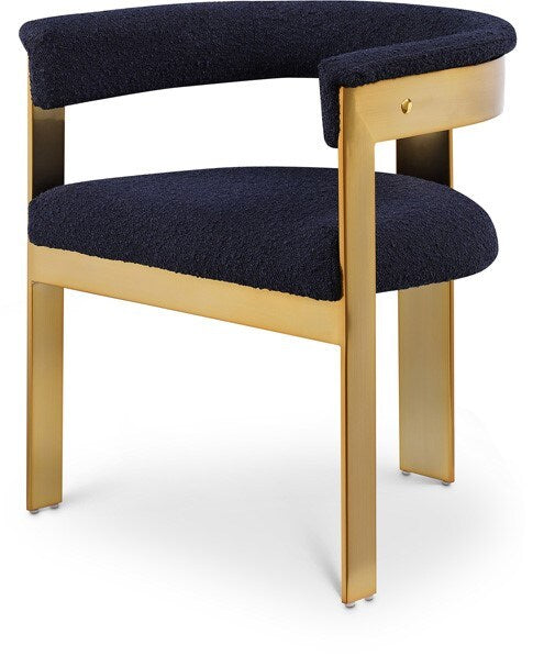 Meridian Furniture - Romeo Navy Boucle Fabric Dining Chair (Set of 2) - 832Navy-C veiw 1