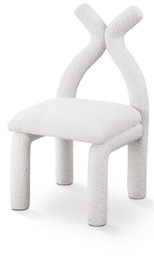 Meridian Furniture - Xena Cream Boucle Fabric Accent/Dining Chair - 884Cream-C veiw 1