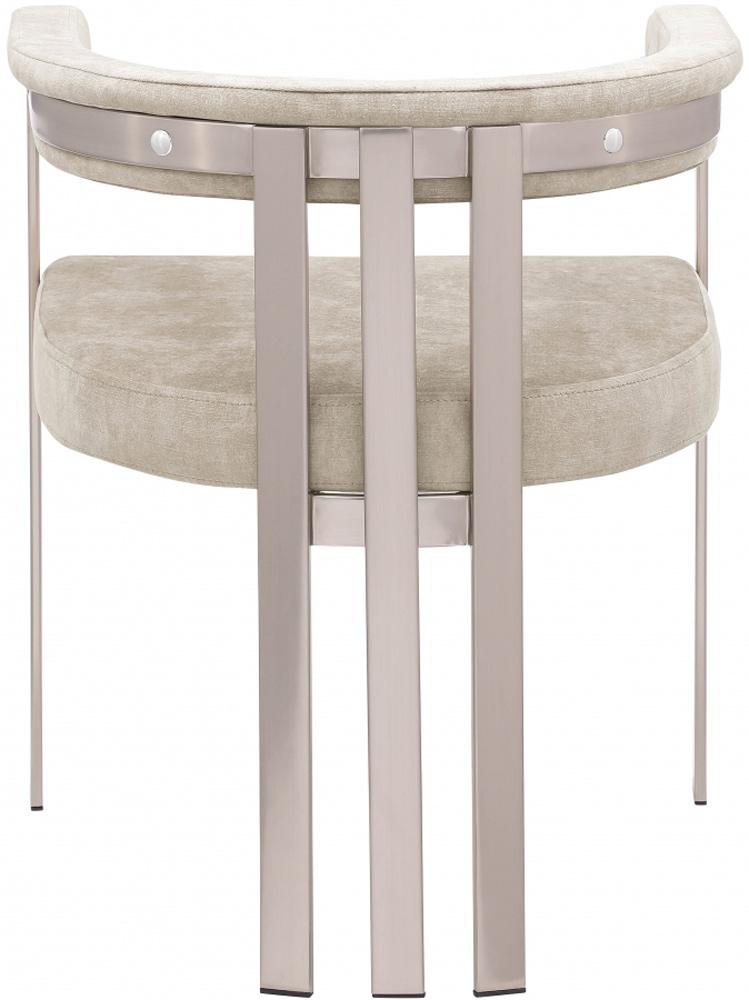 Meridian Furniture - Marcello Beige Velvet Dining Chair (Set of 2) - 938Beige-C veiw 2