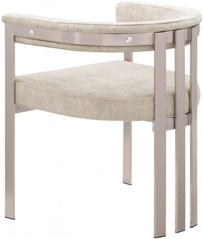 Meridian Furniture - Marcello Beige Velvet Dining Chair (Set of 2) - 938Beige-C veiw 5