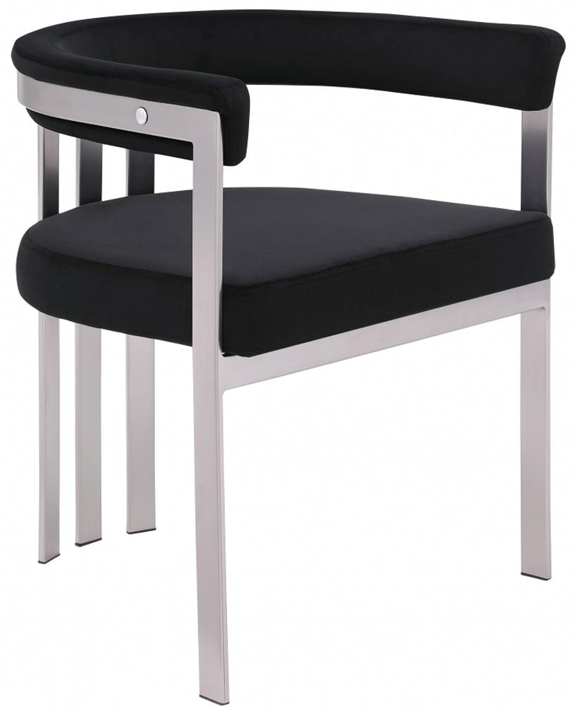 Meridian Furniture - Marcello Black Velvet Dining Chair (Set of 2) - 938Black-C veiw 1