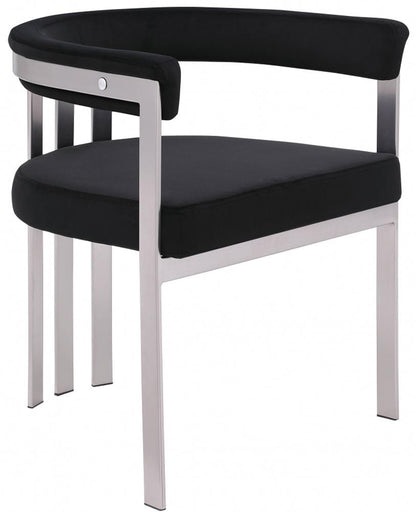 Meridian Furniture - Marcello Black Velvet Dining Chair (Set of 2) - 938Black-C veiw 1