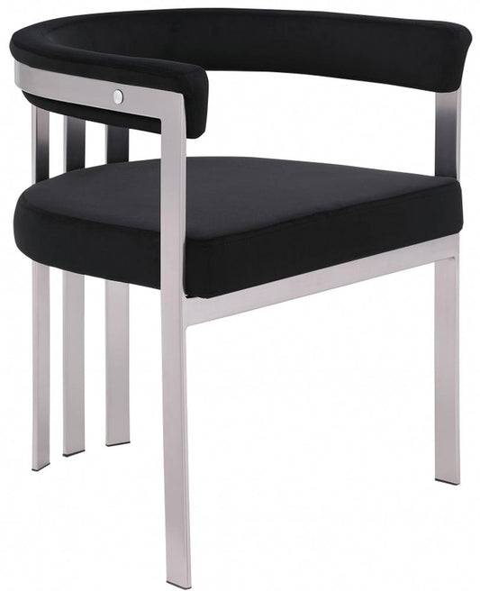 Meridian Furniture - Marcello Black Velvet Dining Chair (Set of 2) - 938Black-C veiw 1