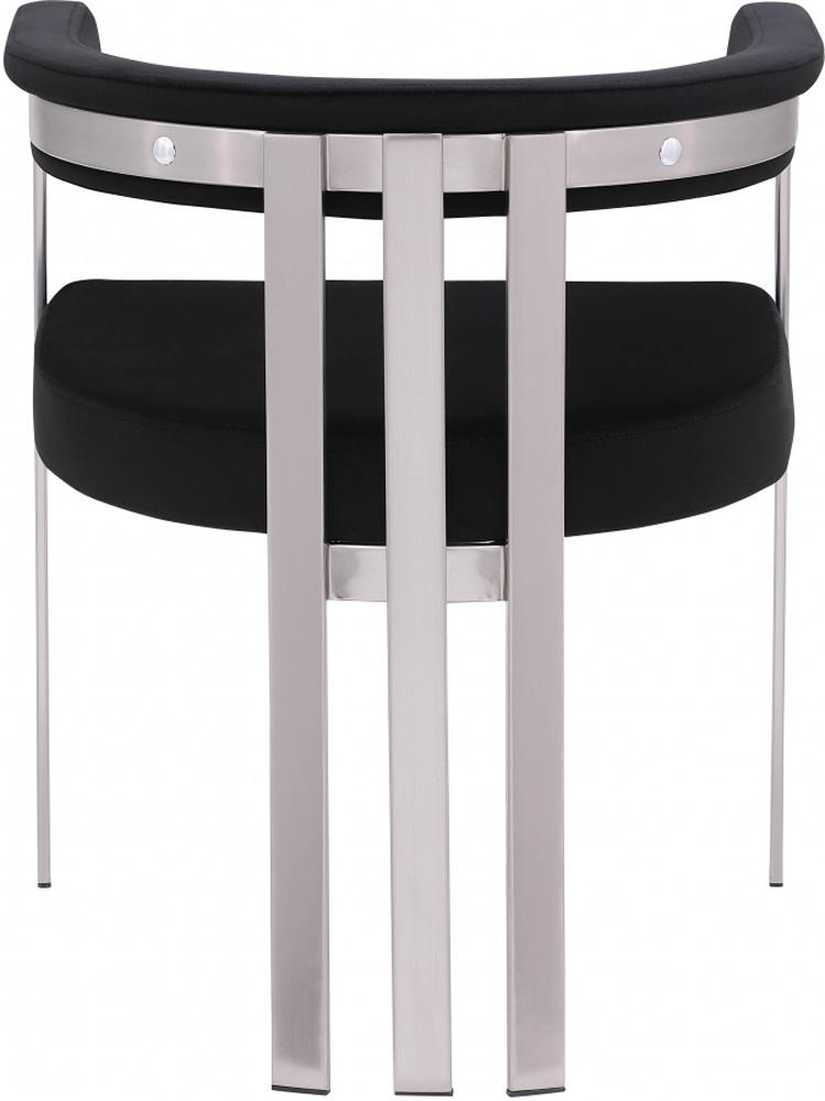 Meridian Furniture - Marcello Black Velvet Dining Chair (Set of 2) - 938Black-C veiw 2