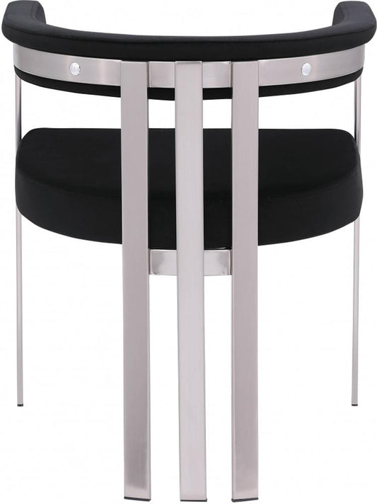 Meridian Furniture - Marcello Black Velvet Dining Chair (Set of 2) - 938Black-C veiw 2