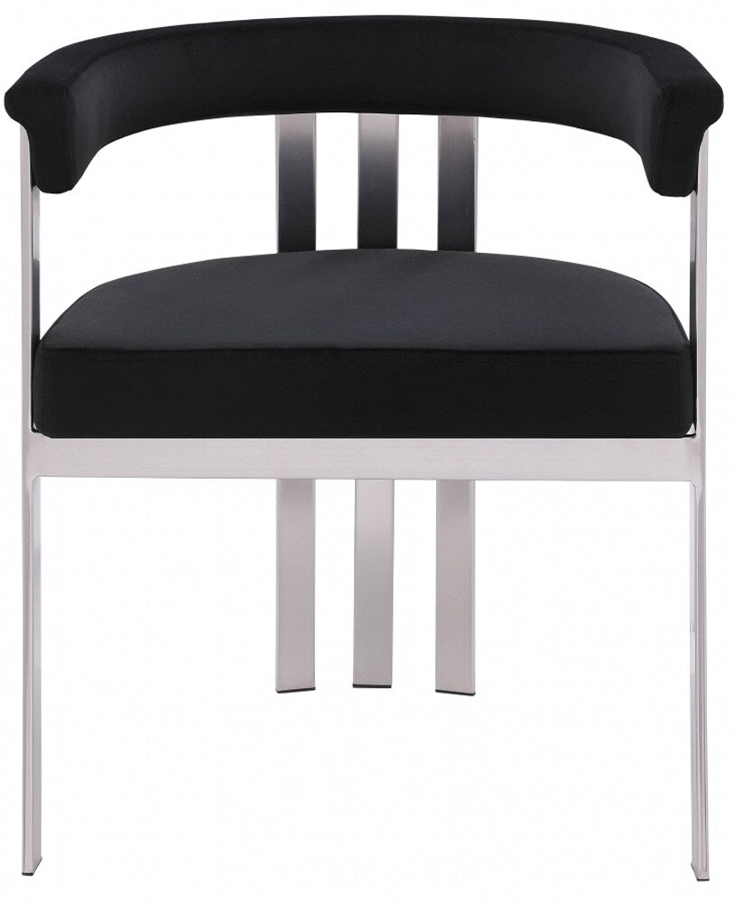 Meridian Furniture - Marcello Black Velvet Dining Chair (Set of 2) - 938Black-C veiw 3