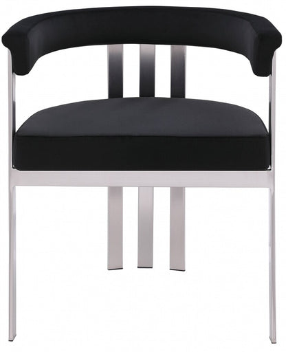 Meridian Furniture - Marcello Black Velvet Dining Chair (Set of 2) - 938Black-C veiw 3