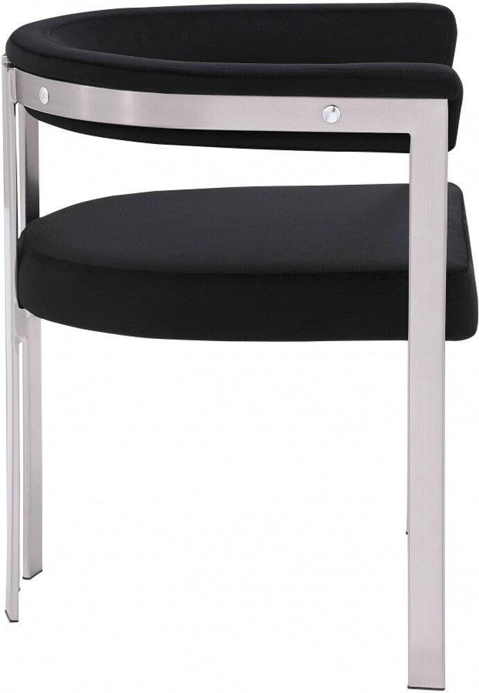 Meridian Furniture - Marcello Black Velvet Dining Chair (Set of 2) - 938Black-C veiw 4