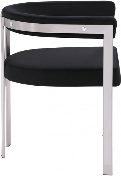 Meridian Furniture - Marcello Black Velvet Dining Chair (Set of 2) - 938Black-C veiw 4