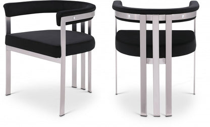 Meridian Furniture - Marcello Black Velvet Dining Chair (Set of 2) - 938Black-C veiw 7