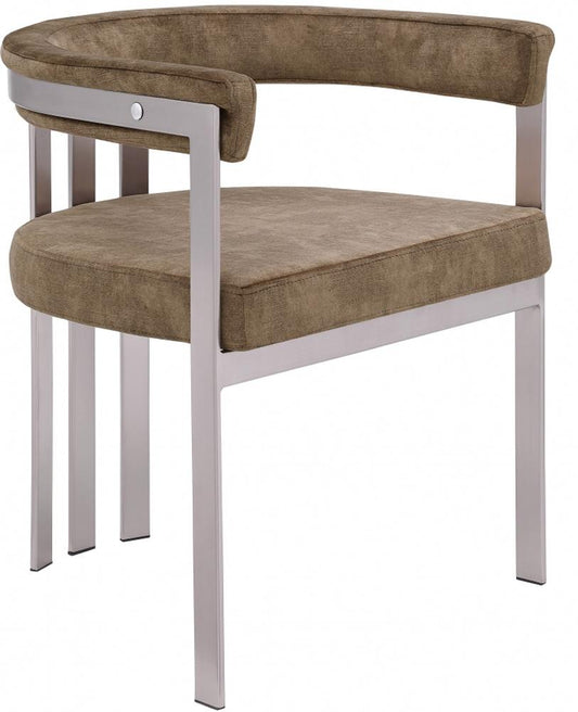 Meridian Furniture - Marcello Brown Velvet Dining Chair (Set of 2) - 938Brown-C veiw 1