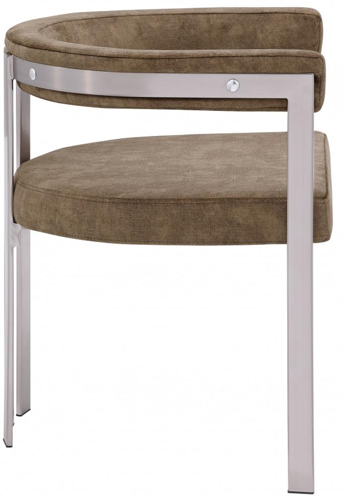 Meridian Furniture - Marcello Brown Velvet Dining Chair (Set of 2) - 938Brown-C veiw 4