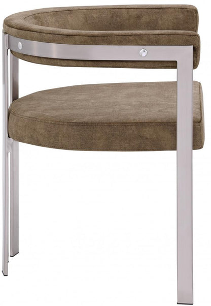 Meridian Furniture - Marcello Brown Velvet Dining Chair (Set of 2) - 938Brown-C veiw 4