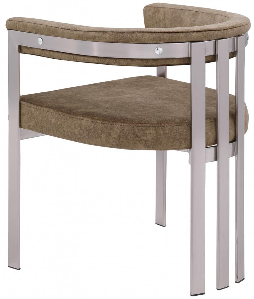 Meridian Furniture - Marcello Brown Velvet Dining Chair (Set of 2) - 938Brown-C veiw 5