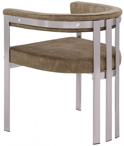 Meridian Furniture - Marcello Brown Velvet Dining Chair (Set of 2) - 938Brown-C veiw 5