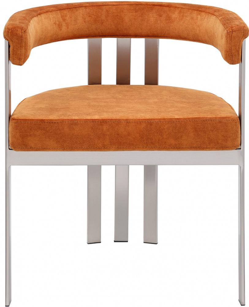 Meridian Furniture - Marcello Cognac Velvet Dining Chair (Set of 2) - 938Cognac-C veiw 3