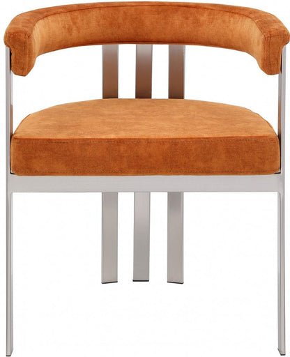 Meridian Furniture - Marcello Cognac Velvet Dining Chair (Set of 2) - 938Cognac-C veiw 3