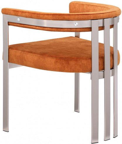 Meridian Furniture - Marcello Cognac Velvet Dining Chair (Set of 2) - 938Cognac-C veiw 5