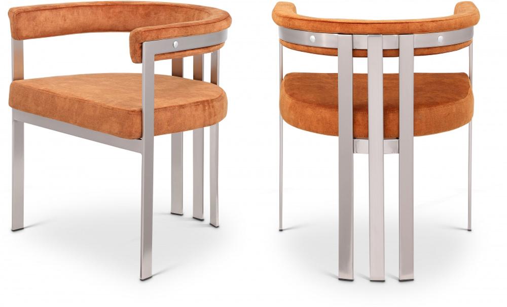 Meridian Furniture - Marcello Cognac Velvet Dining Chair (Set of 2) - 938Cognac-C veiw 7