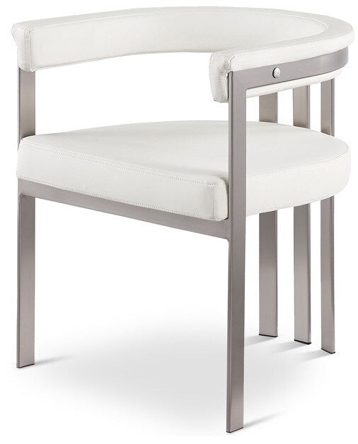 Meridian Furniture - Marcello Cream Vegan Leather Dining Chair (Set of 2) - 938Cream-C veiw 1
