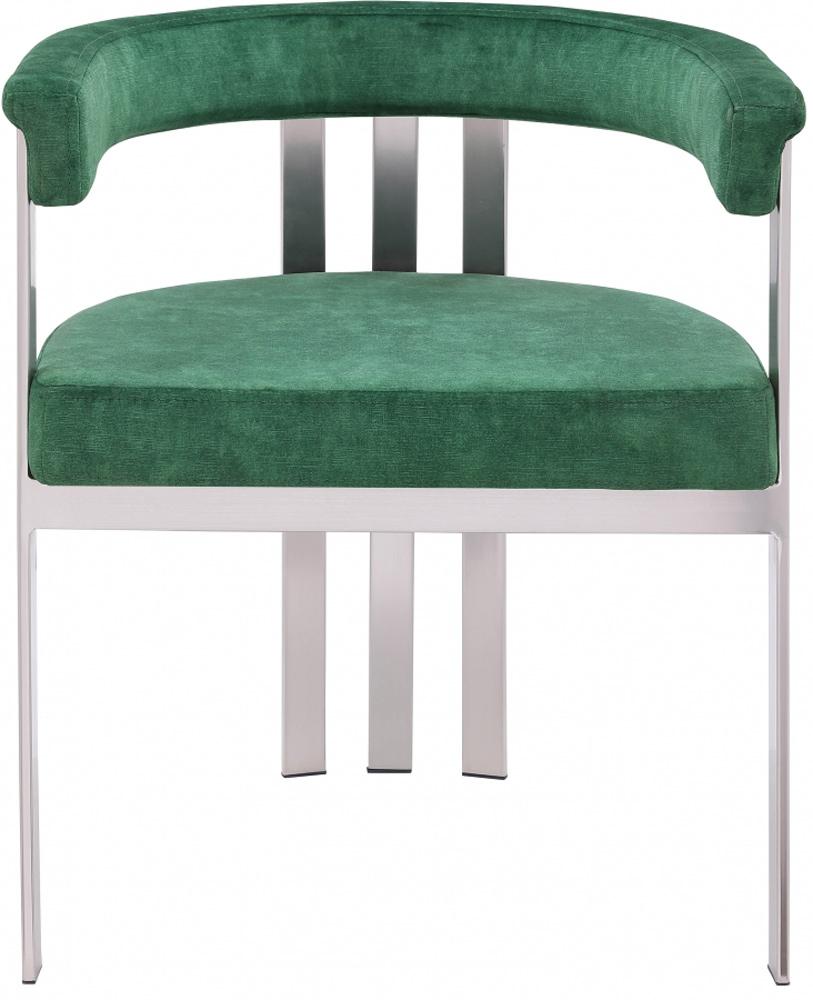 Meridian Furniture - Marcello Green Velvet Dining Chair (Set of 2) - 938Green-C veiw 3