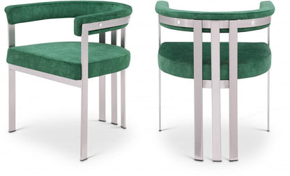 Meridian Furniture - Marcello Green Velvet Dining Chair (Set of 2) - 938Green-C veiw 7