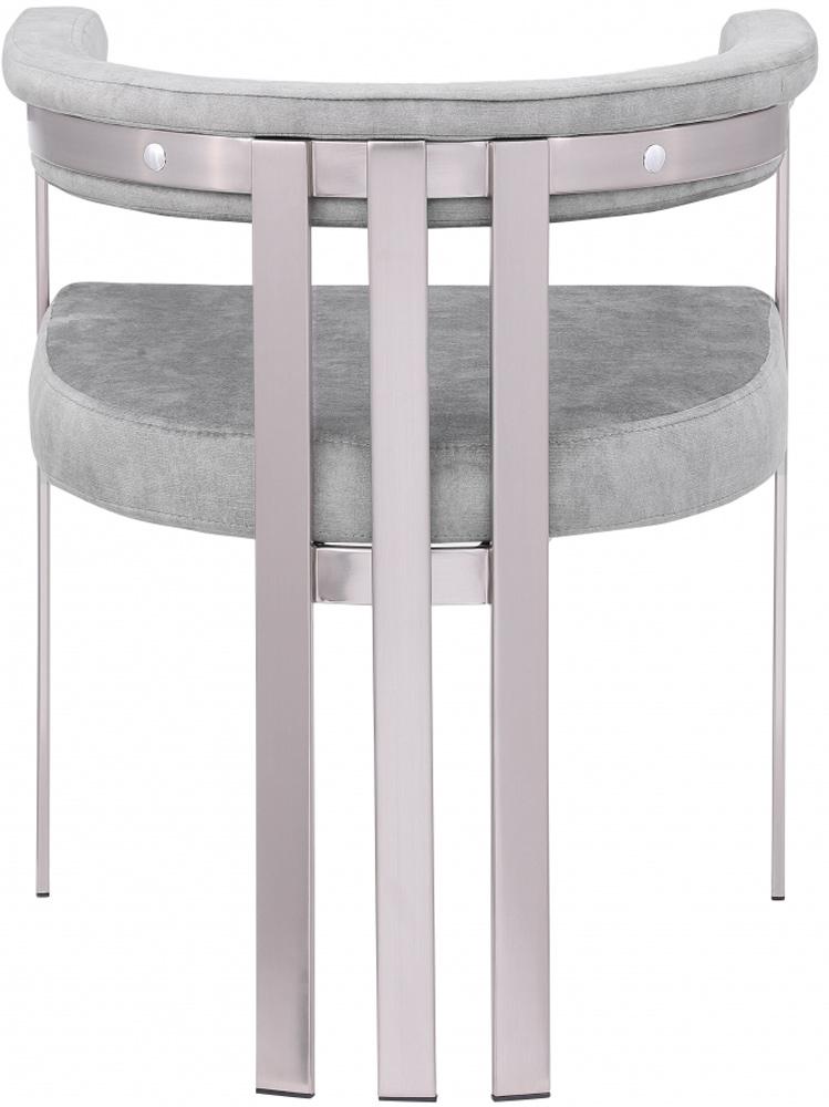 Meridian Furniture - Marcello Grey Velvet Dining Chair (Set of 2) - 938Grey-C veiw 2