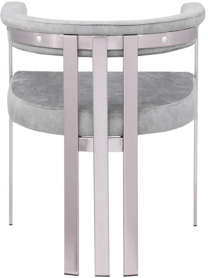 Meridian Furniture - Marcello Grey Velvet Dining Chair (Set of 2) - 938Grey-C veiw 2