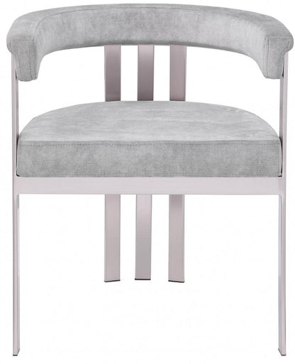 Meridian Furniture - Marcello Grey Velvet Dining Chair (Set of 2) - 938Grey-C veiw 3