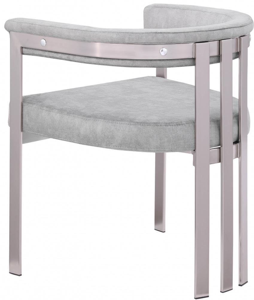 Meridian Furniture - Marcello Grey Velvet Dining Chair (Set of 2) - 938Grey-C veiw 5