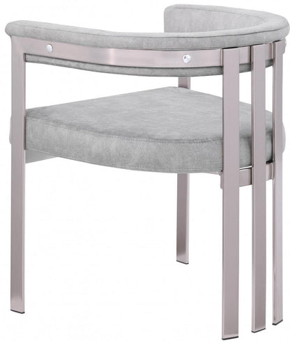 Meridian Furniture - Marcello Grey Velvet Dining Chair (Set of 2) - 938Grey-C veiw 5
