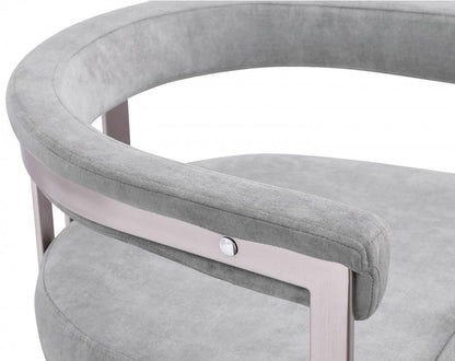 Meridian Furniture - Marcello Grey Velvet Dining Chair (Set of 2) - 938Grey-C veiw 6