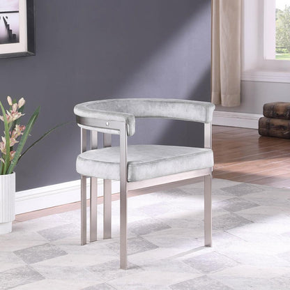 Meridian Furniture - Marcello Grey Velvet Dining Chair (Set of 2) - 938Grey-C veiw 8