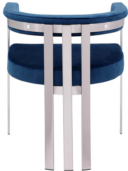 Meridian Furniture - Marcello Navy Velvet Dining Chair (Set of 2) - 938Navy-C veiw 2