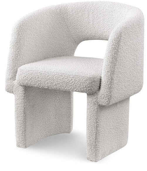 Meridian Furniture - Emmet Cream Boucle Fabric Dining Chair / Accent Chair - 438Cream-C veiw 1