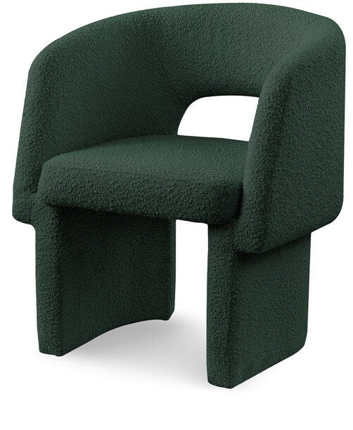 Meridian Furniture - Emmet Green Boucle Fabric Dining Chair / Accent Chair - 438Green-C veiw 1