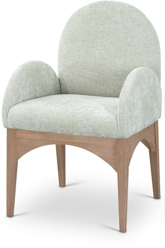 Meridian Furniture - Waldorf Mint Chenille Fabric Dining Chair - 377Mint-AC veiw 1