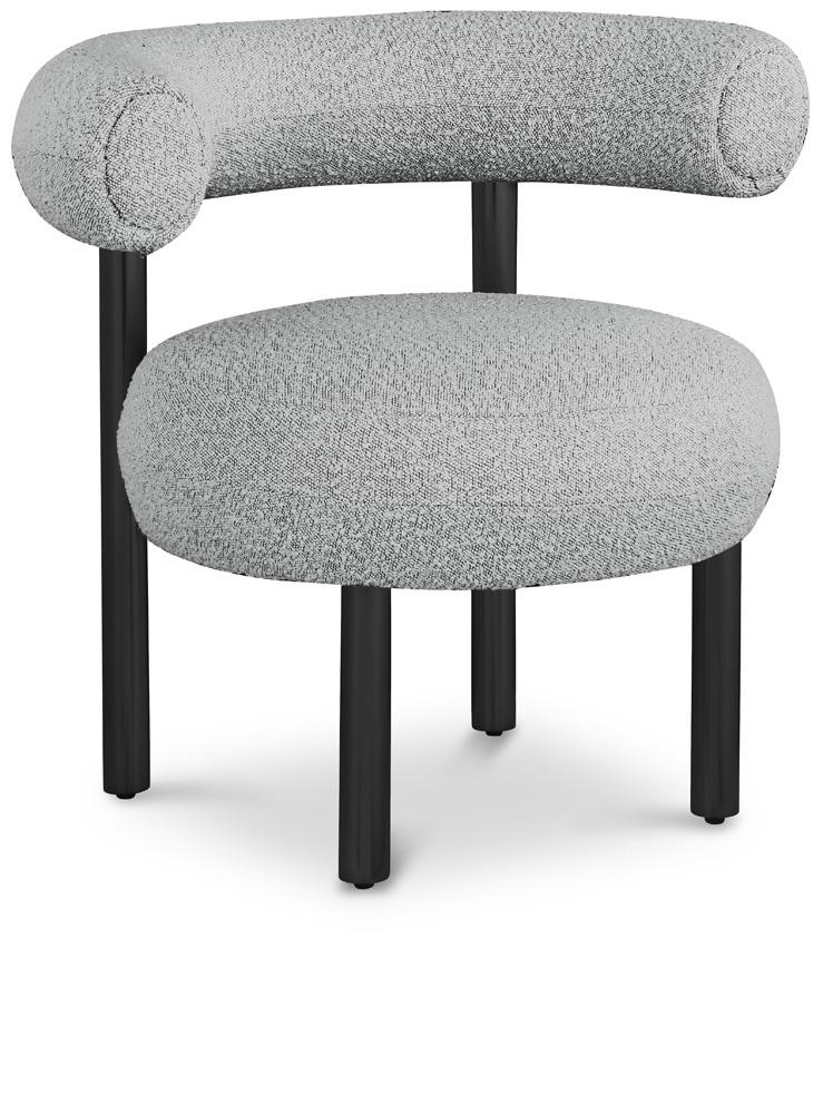 Meridian Furniture - Bordeaux Grey Boucle Fabric Accent Chair - 495Grey veiw 1