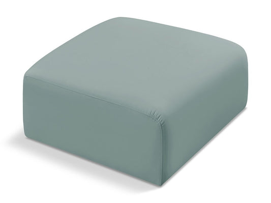 Meridian Furniture - Arc Mint Green Vegan Leather Ottoman - 101Mint-Ott veiw 1