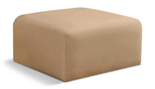 Meridian Furniture - Arc Camel Velvet Ottoman - 103Camel-Ott veiw 1