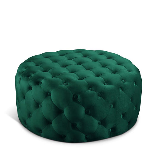 Meridian Furniture - Addison Green Velvet Ottoman/Bench - 122Green veiw 1