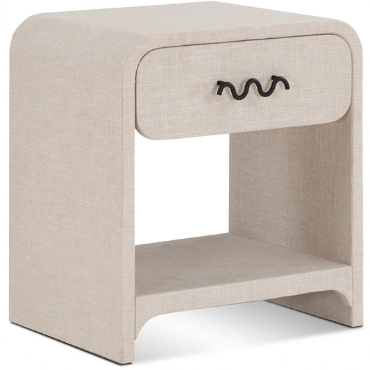 Meridian Furniture - Medley Cream Night Stand / Side Table - 799Cream-NS veiw 1