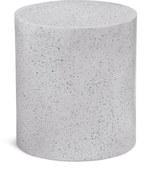 Meridian Furniture - Terrazo End Table - 237White-E veiw 1
