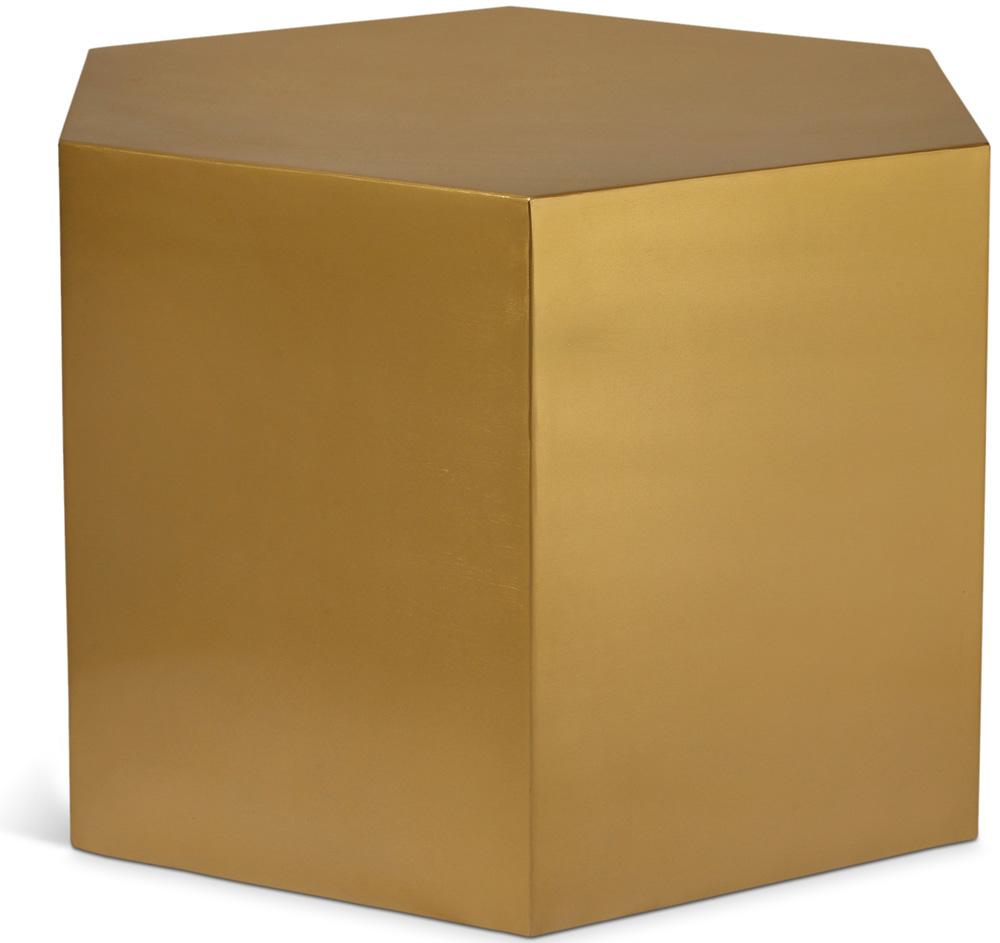 Meridian Furniture - Hexagon Brushed Gold Coffee Table - 292-CT veiw 1