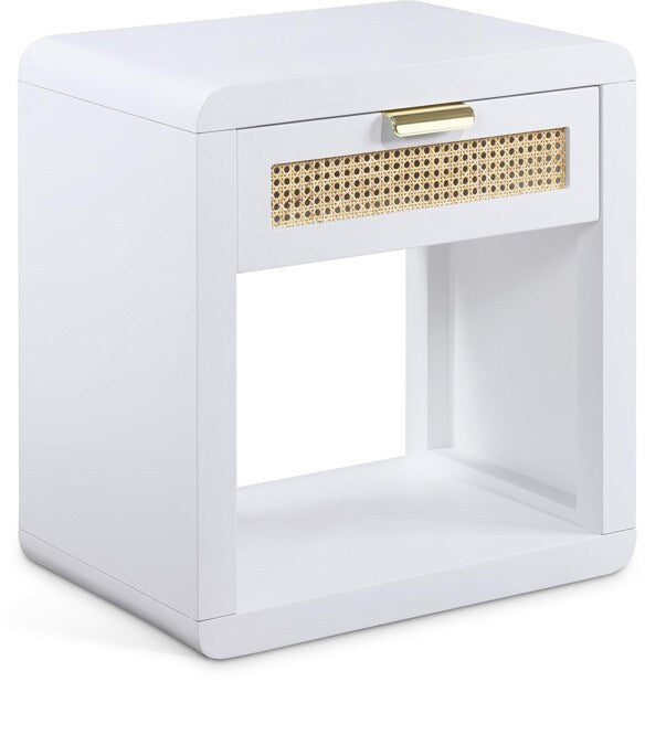 Meridian Furniture - Langham White Night Stand - 850White-NS veiw 1